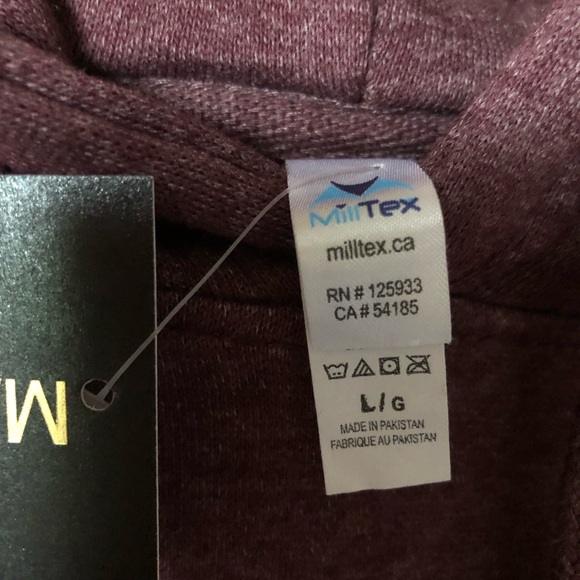 NEW Snoopy sunglasses heathered dark burgundy red mens hoodie hoody sweatshirt L - Picture 4 of 5